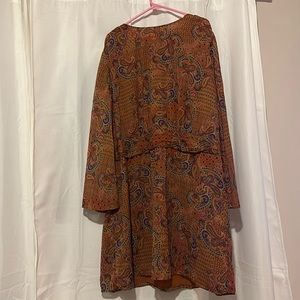 Jessica‎ Simpson paisley dress. Size 2X. Zipper back.